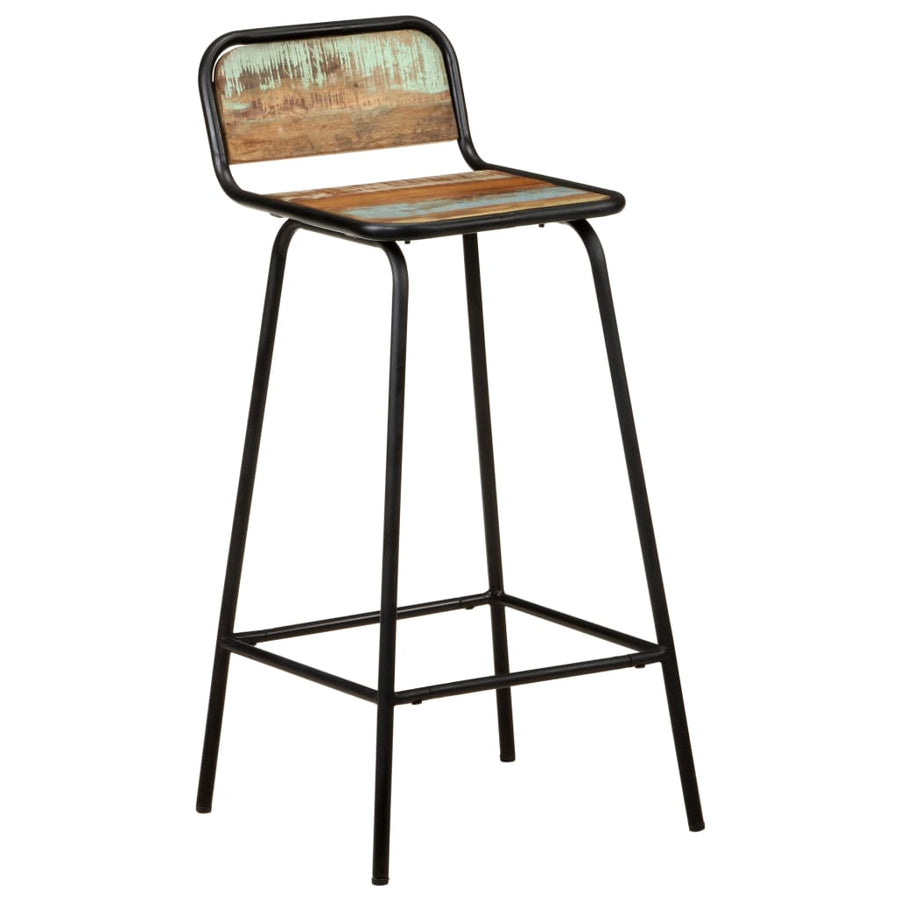 Barstoelen 2 St Massief Gerecycled Hout