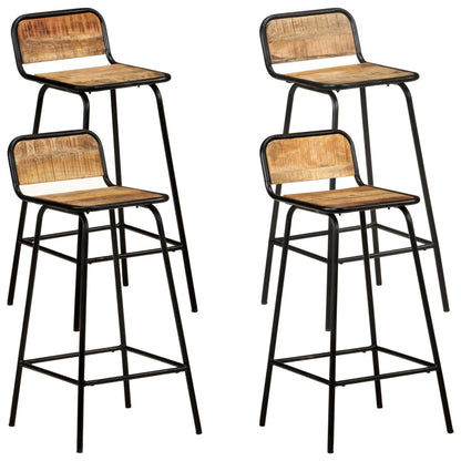 Barstoelen 4 massief mangohout