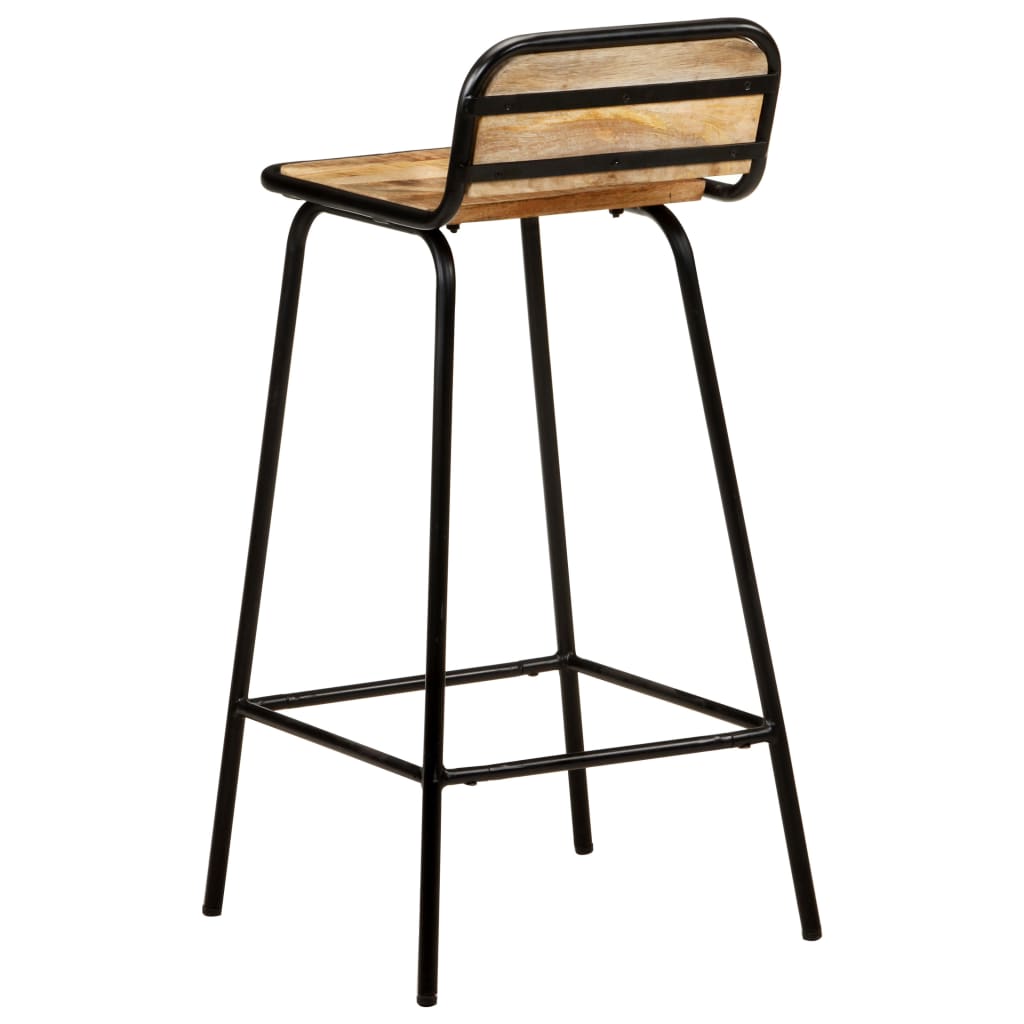 Barstoelen 4 massief mangohout