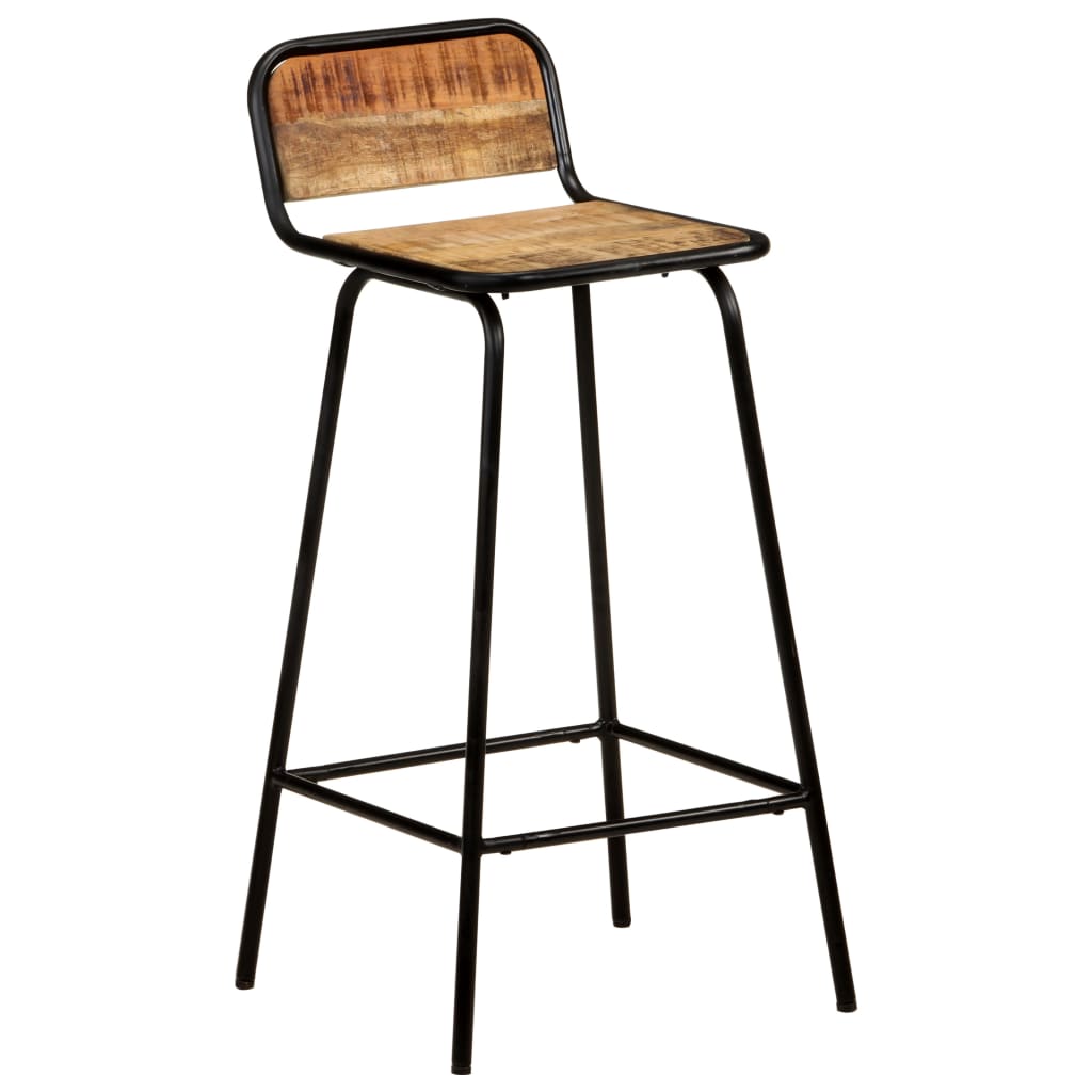 Barstoelen 4 massief mangohout