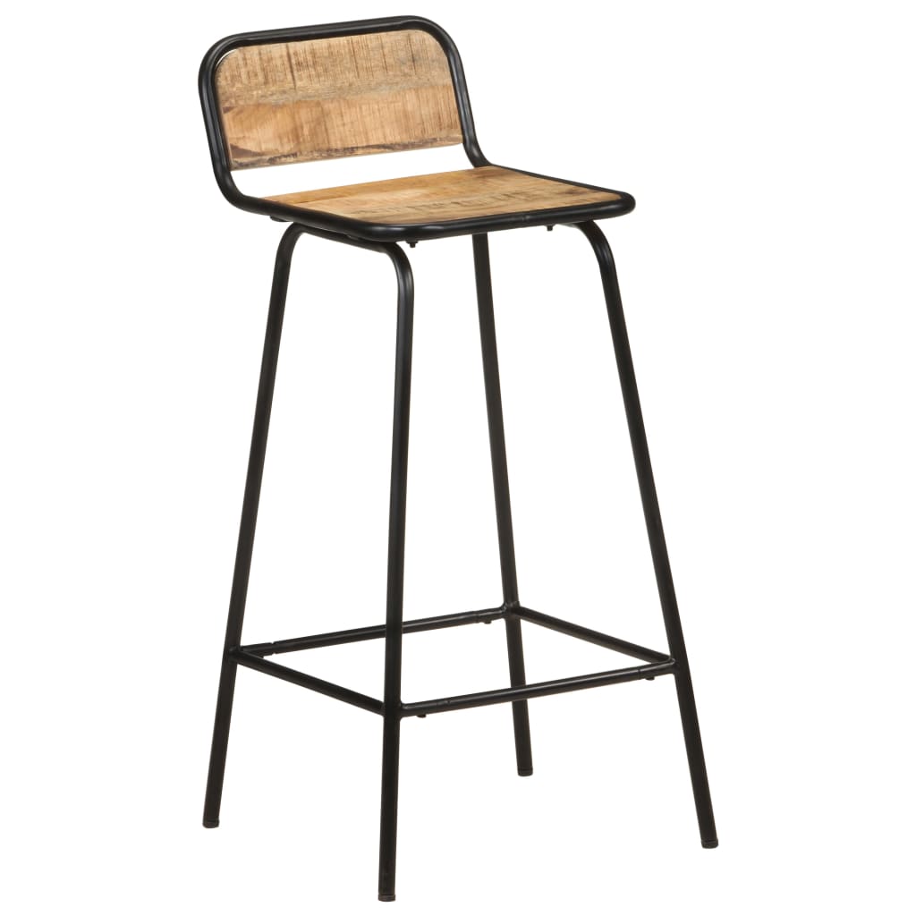 Barstoelen 4 massief mangohout