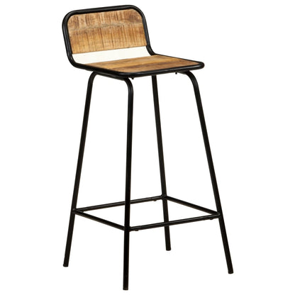 Barstoelen 4 massief mangohout