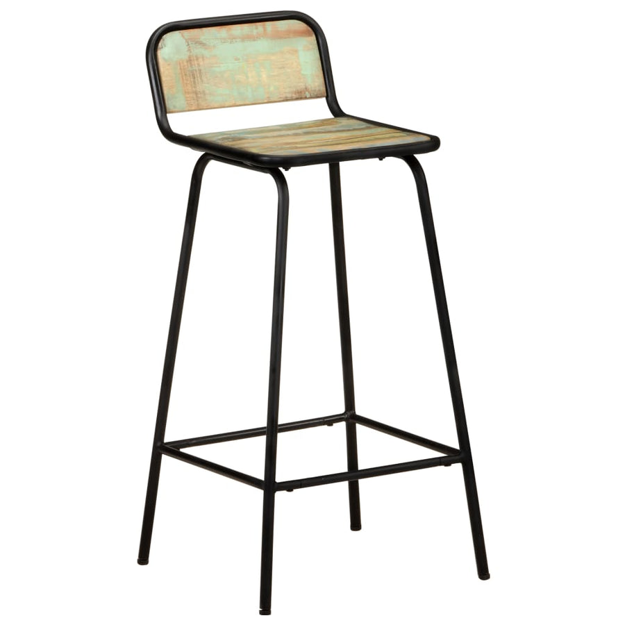 Barstoelen 4 massief gerecycled hout