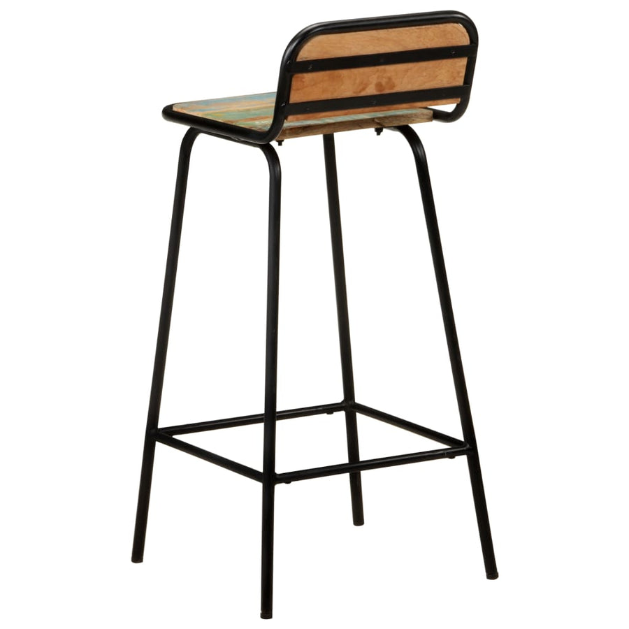 Barstoelen 4 massief gerecycled hout