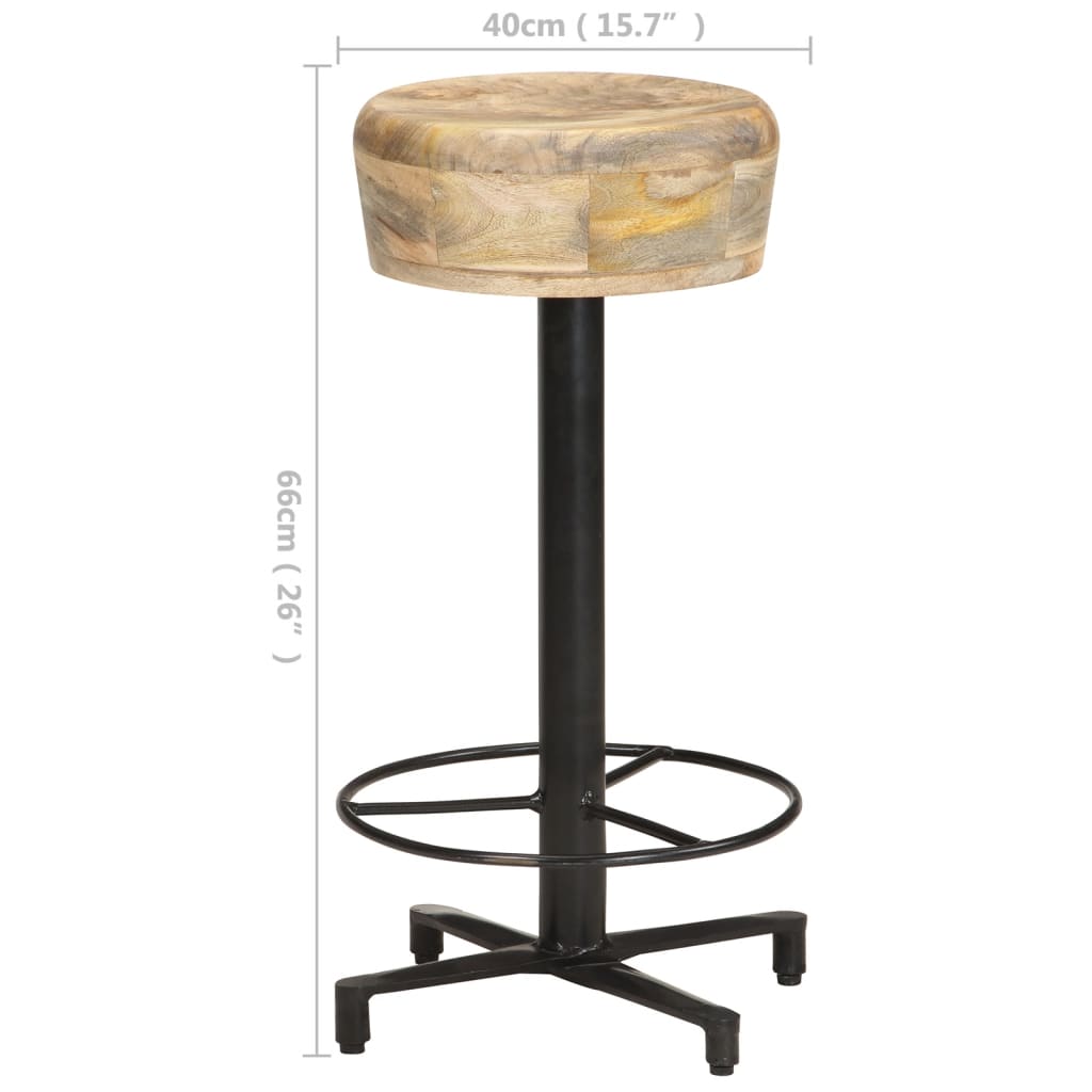 Barkrukken Massief Mangohout 66 cm