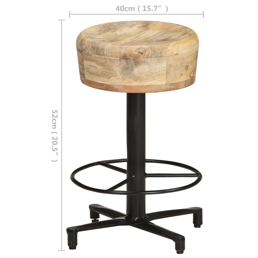 Barkrukken Massief Mangohout 52 cm