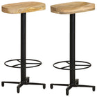 Barkrukken massief mangohout 76 cm set van 2