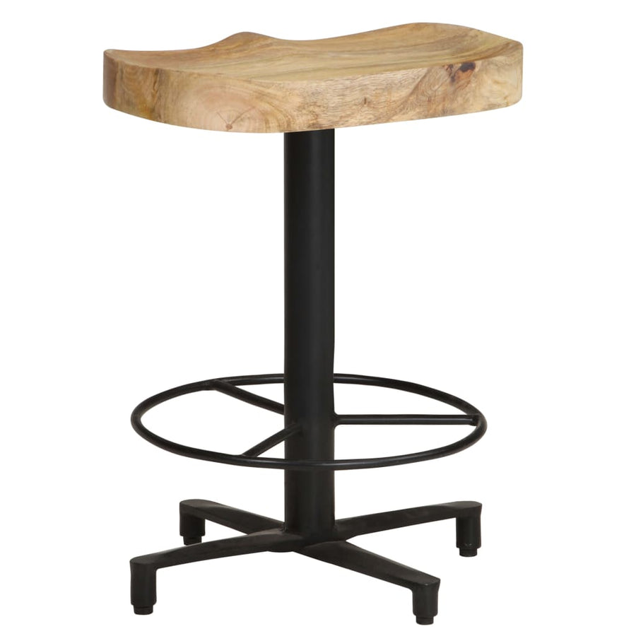 Barkrukken 2 st 52 cm massief mangohout