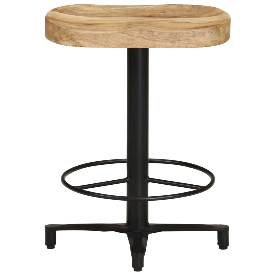 Barkrukken 2 st 52 cm massief mangohout