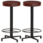 Barkrukken 2 stuks 66 cm echt leer