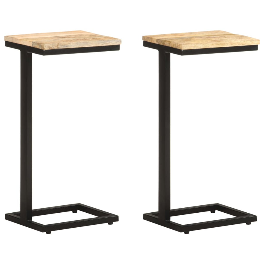 Bijzettafels 31,5X24,5X64,5 Cm Ruw mangohout