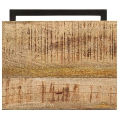 Bijzettafels 31,5X24,5X64,5 Cm Ruw mangohout