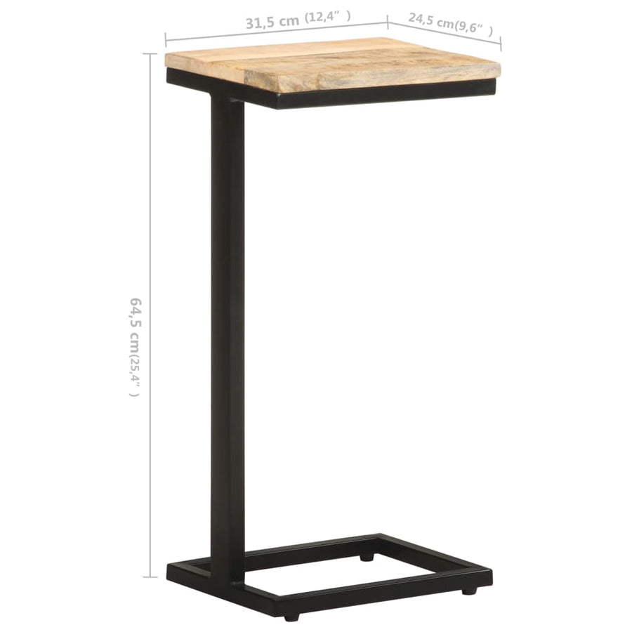 Bijzettafels 31,5X24,5X64,5 Cm Ruw mangohout