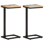 Side tables 2 pcs 31.5x24.5x64.5 cm solid reclaimed wood