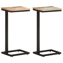 Bijzettafels 2 st 31,5x24,5x64,5 cm massief gerecycled hout