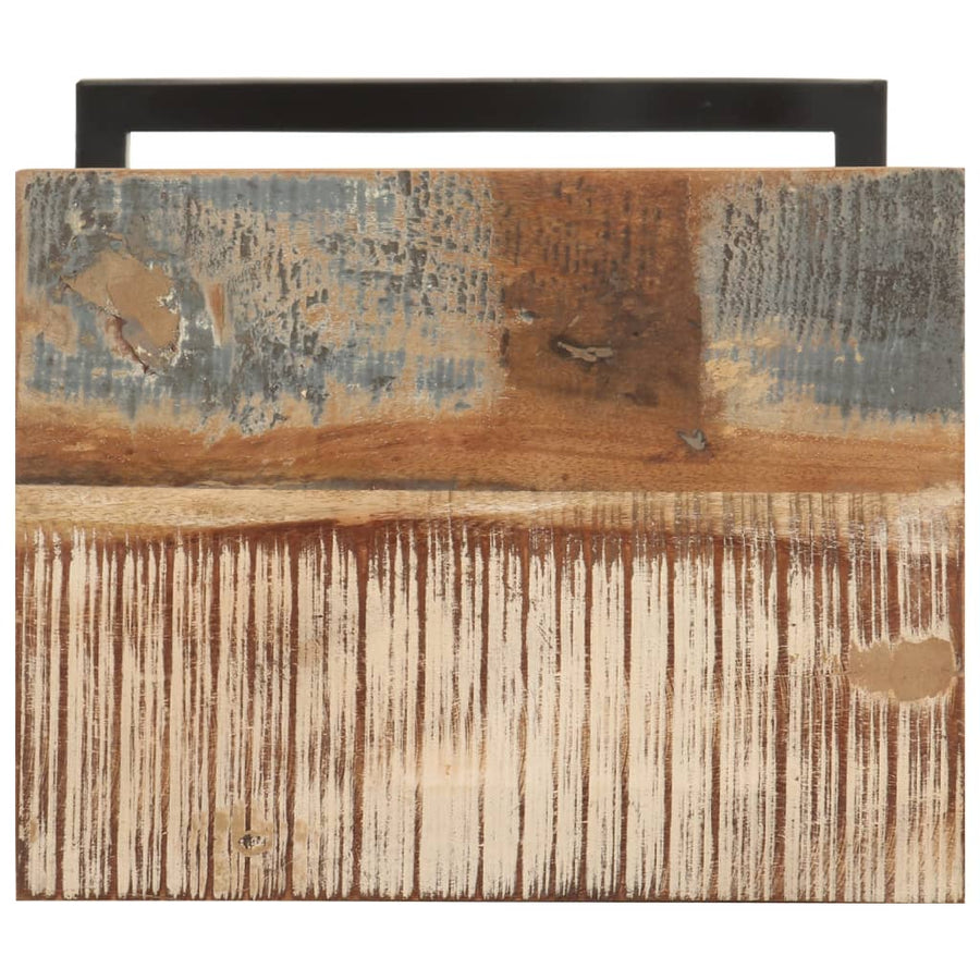 Bijzettafels 2 st 31,5x24,5x64,5 cm massief gerecycled hout