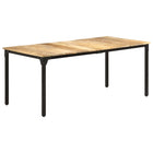 Dining table 180x90x76 cm rough mango wood