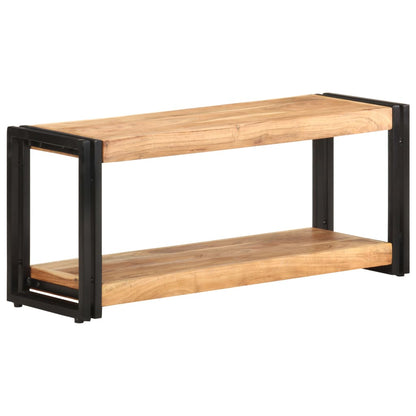 Tv-Meubel Zwart 90 x 30 x 40 cm Massief acaciahout