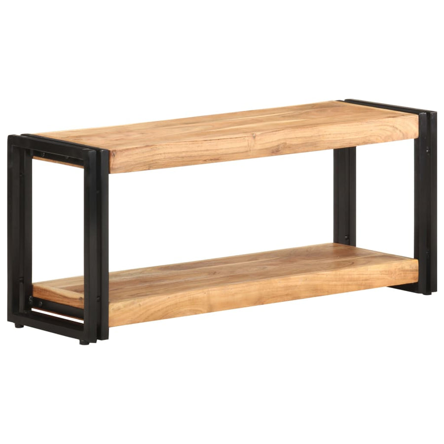 Tv-Meubel Zwart 90 x 30 x 40 cm Massief acaciahout