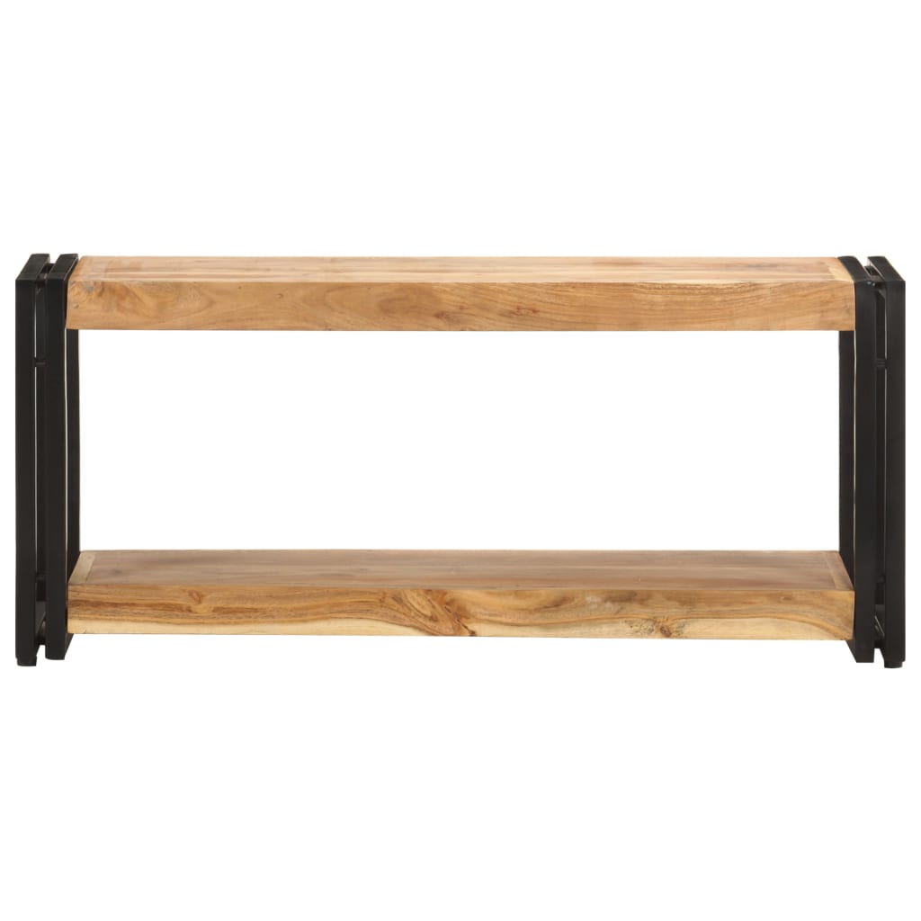 Tv-Meubel Zwart 90 x 30 x 40 cm Massief acaciahout
