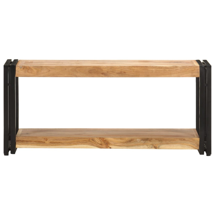 Tv-Meubel Zwart 90 x 30 x 40 cm Massief acaciahout