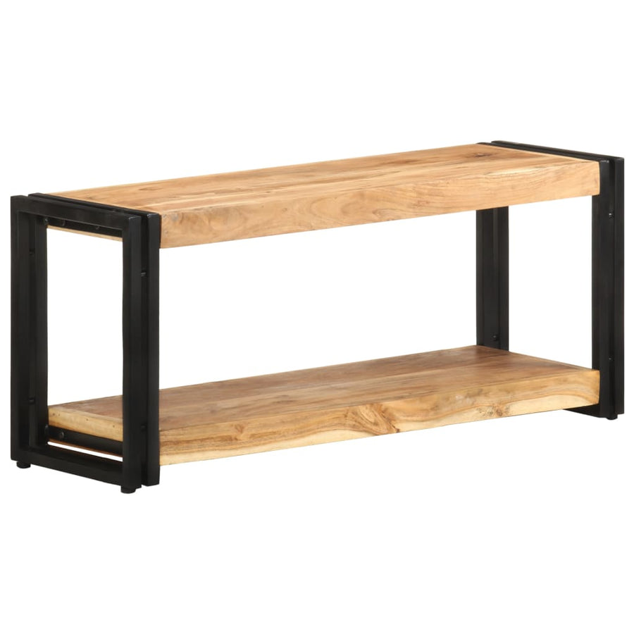Tv-Meubel Zwart 90 x 30 x 40 cm Massief acaciahout
