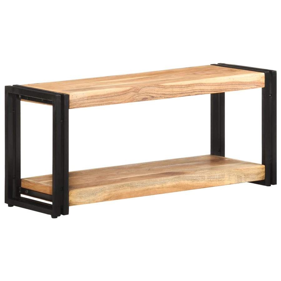 Tv-Meubel Zwart 90 x 30 x 40 cm Massief acaciahout
