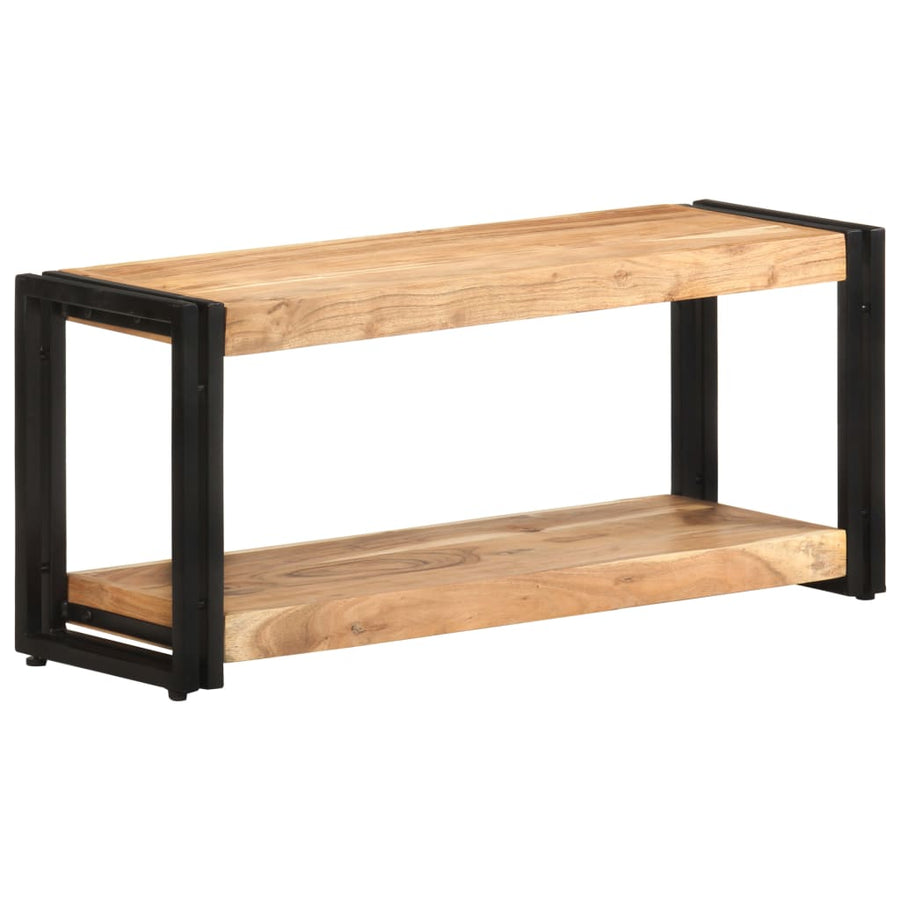 Tv-Meubel Zwart 90 x 30 x 40 cm Massief acaciahout