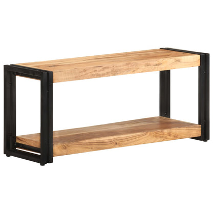 Tv-Meubel Zwart 90 x 30 x 40 cm Massief acaciahout