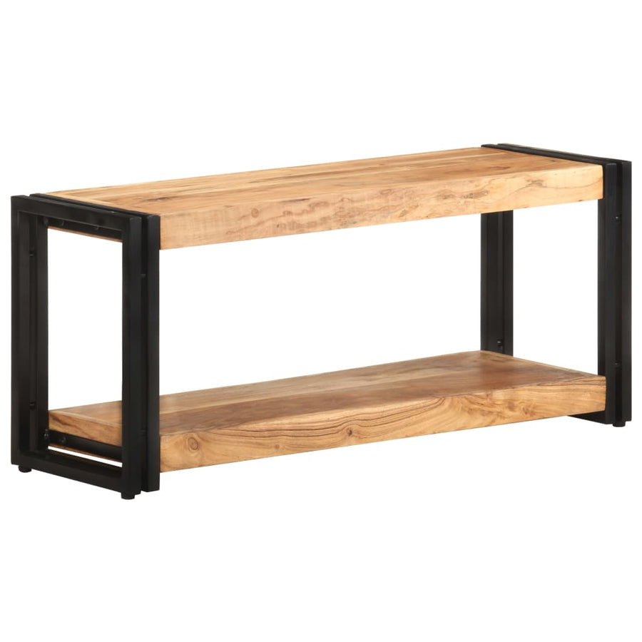 Tv-Meubel Zwart 90 x 30 x 40 cm Massief acaciahout