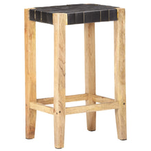 Barkrukken Echt Leer 75 cm Zwart