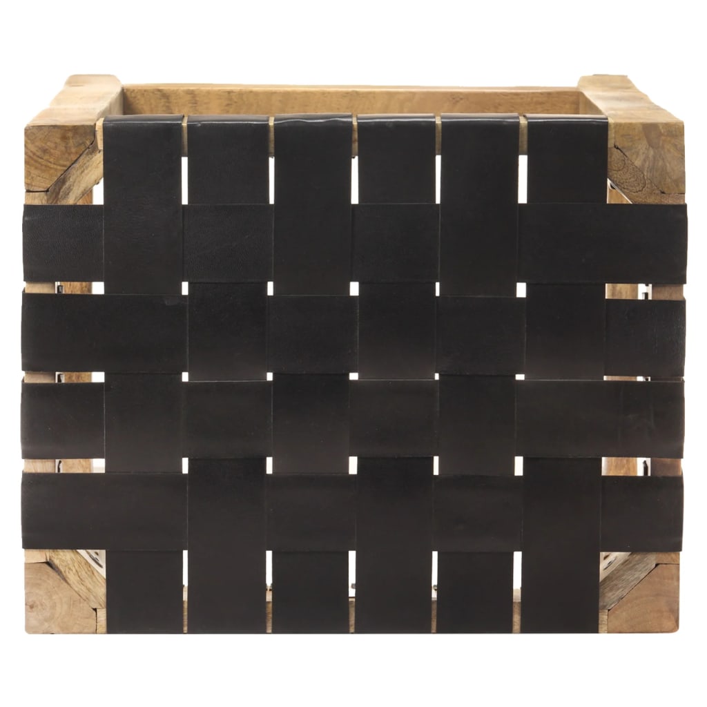 Barkrukken Echt Leer 75 cm Zwart