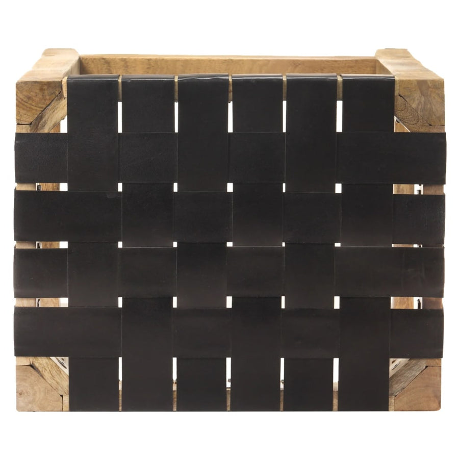 Barkrukken Echt Leer 75 cm Zwart