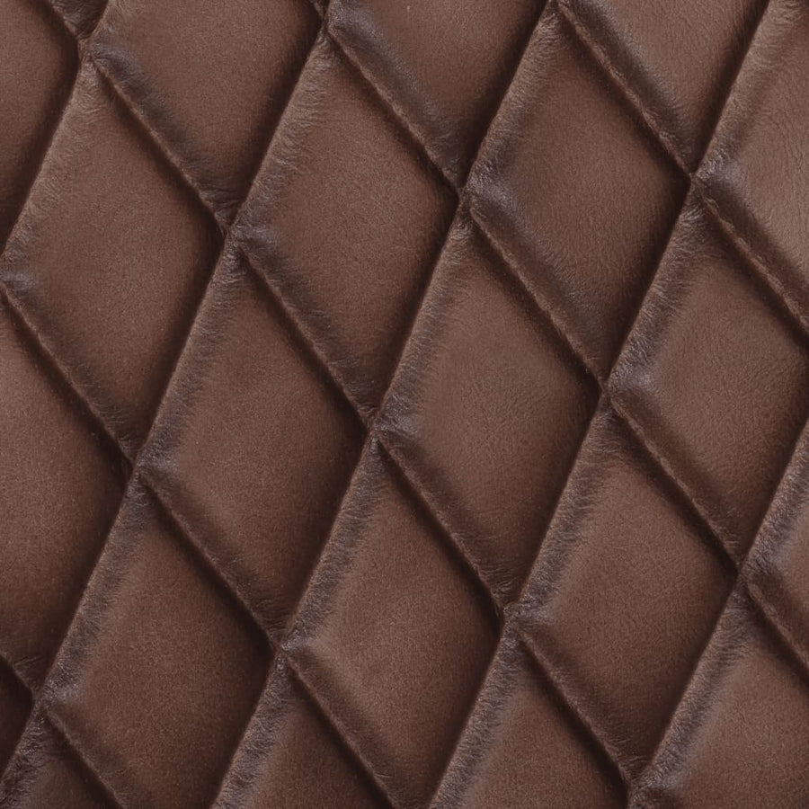 Eetkamerstoelen 2 st echt leer bruin 2 Donkerbruin Patroon 2