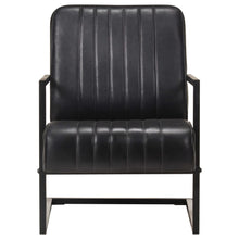 Fauteuil Echt Leer Zwart