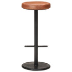 Barkrukken 2 stuks echt leer bruin 34x34x76 cm