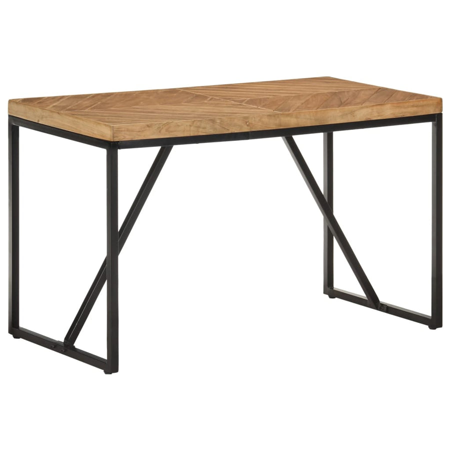 Eettafel Massief Acaciahout En Mangohout 120 x 60 x 76 cm Zwart