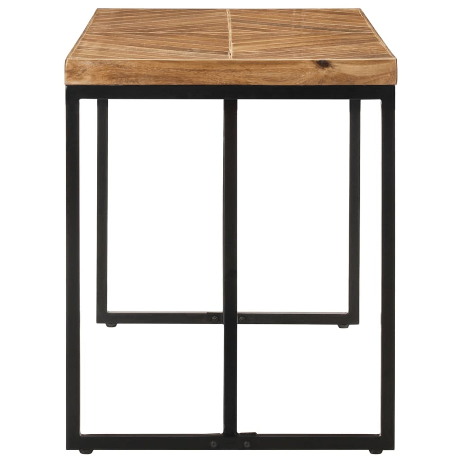 Eettafel Massief Acaciahout En Mangohout 120 x 60 x 76 cm Zwart