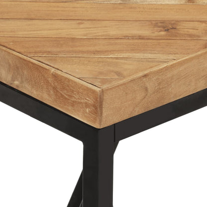 Eettafel Massief Acaciahout En Mangohout 120 x 60 x 76 cm Zwart