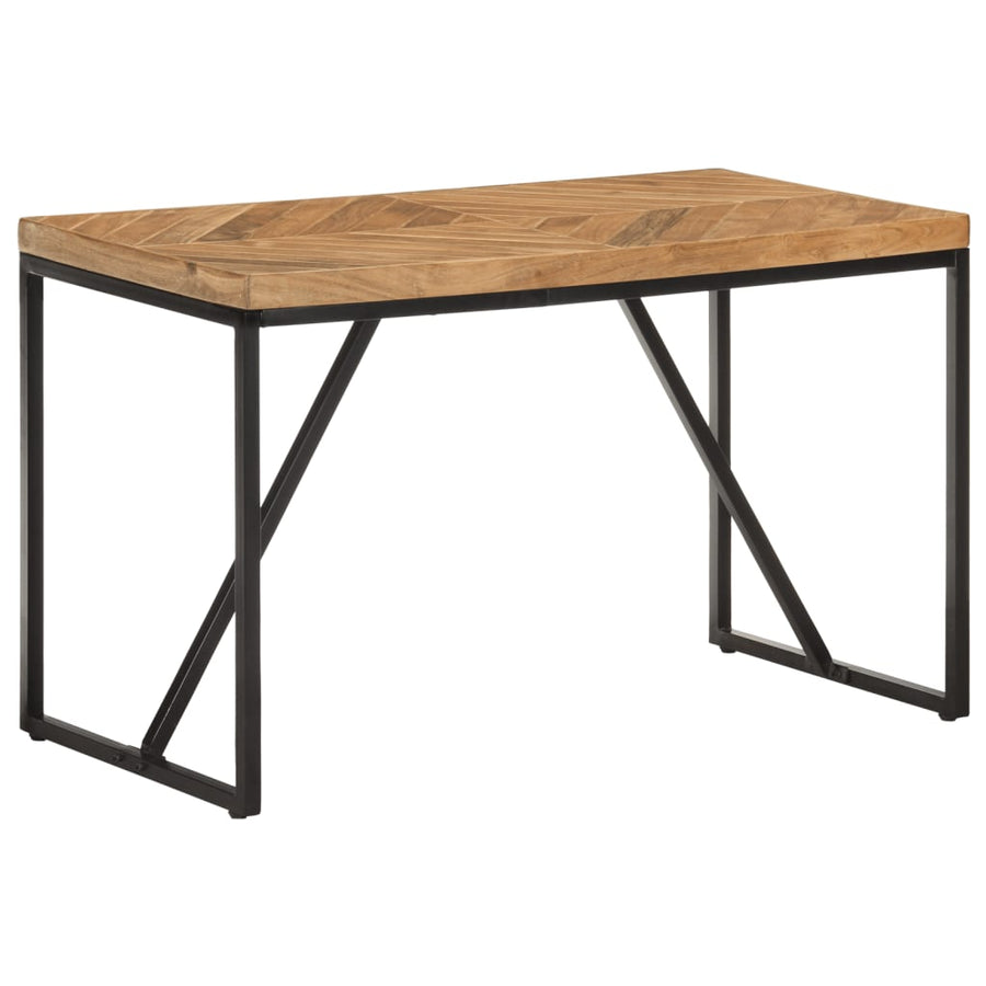 Eettafel Massief Acaciahout En Mangohout 120 x 60 x 76 cm Zwart