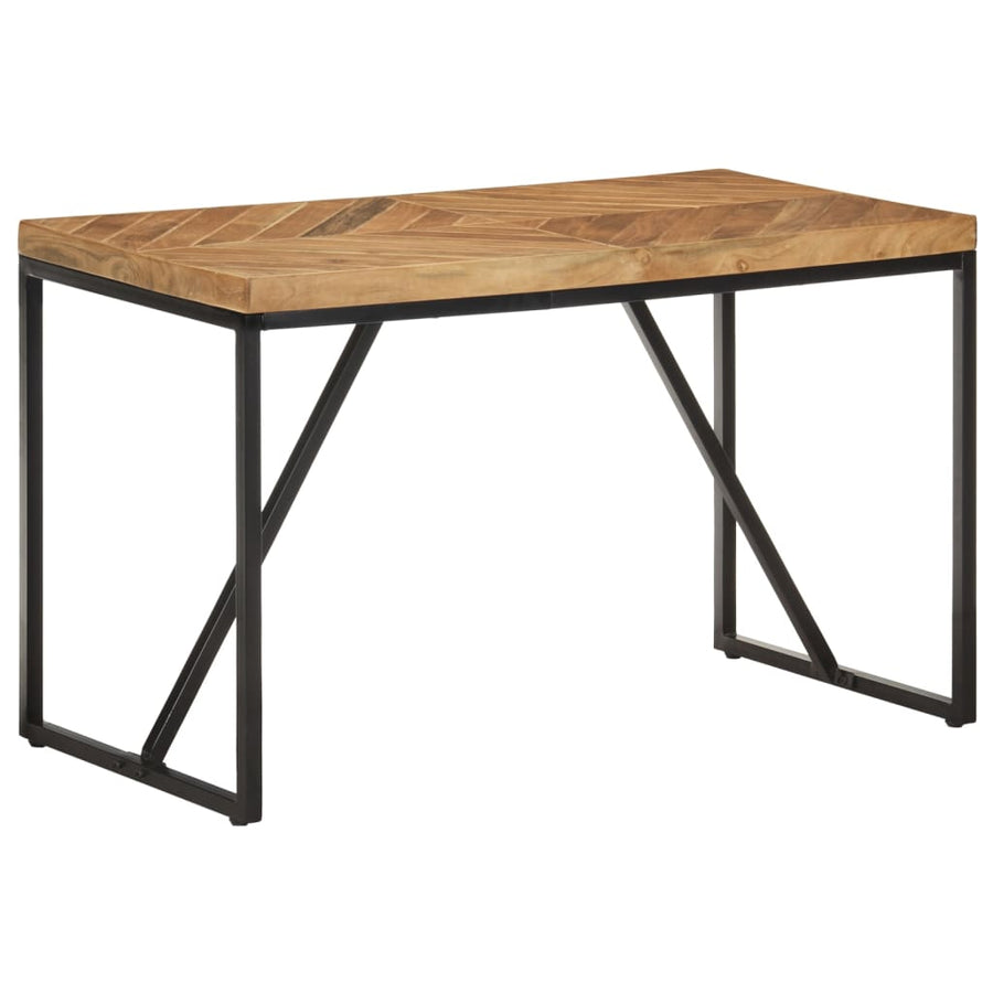 Eettafel Massief Acaciahout En Mangohout 120 x 60 x 76 cm Zwart
