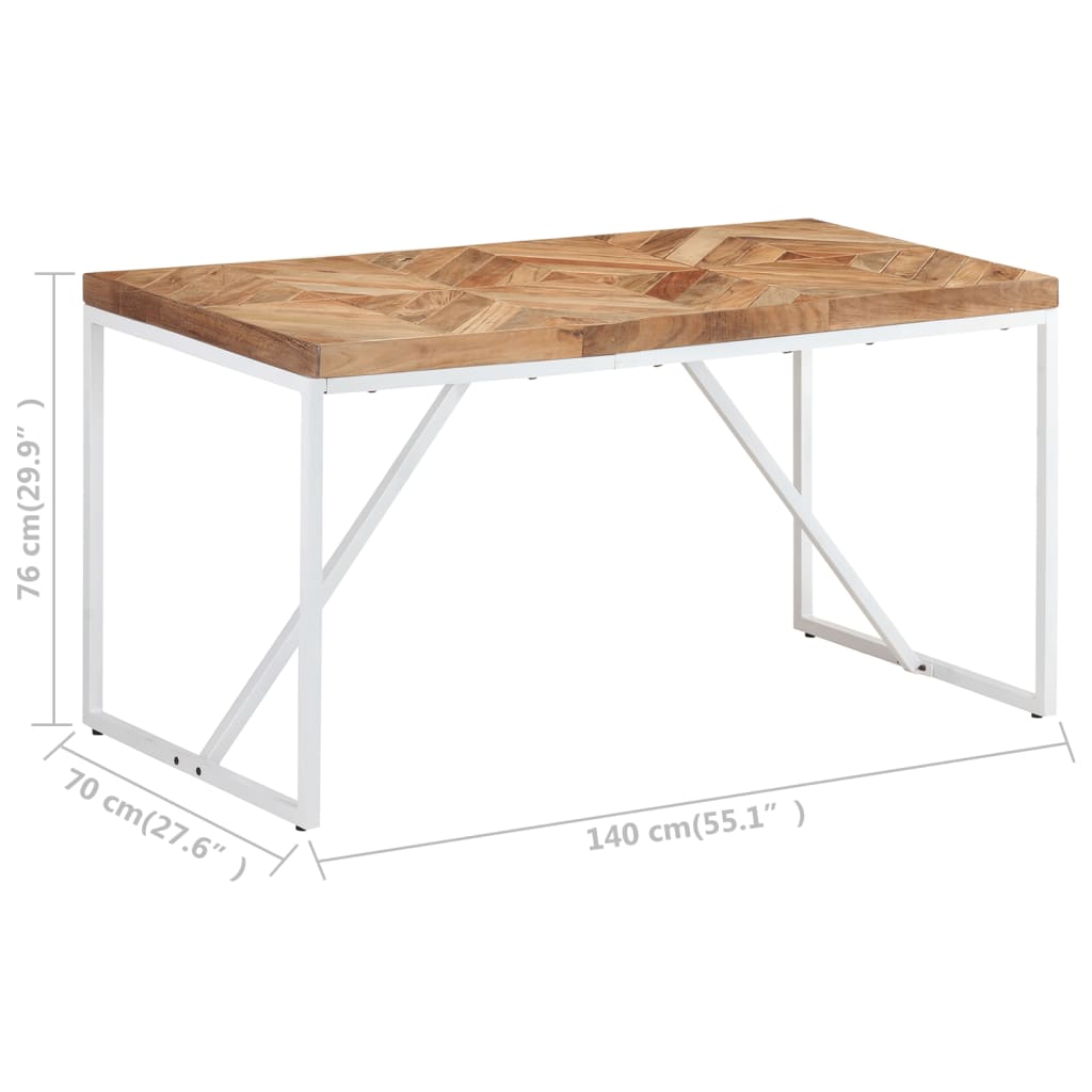 Eettafel Massief Acaciahout En Mangohout 140 x 70 x 76 cm