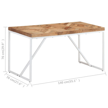Eettafel Massief Acaciahout En Mangohout 140 x 70 x 76 cm