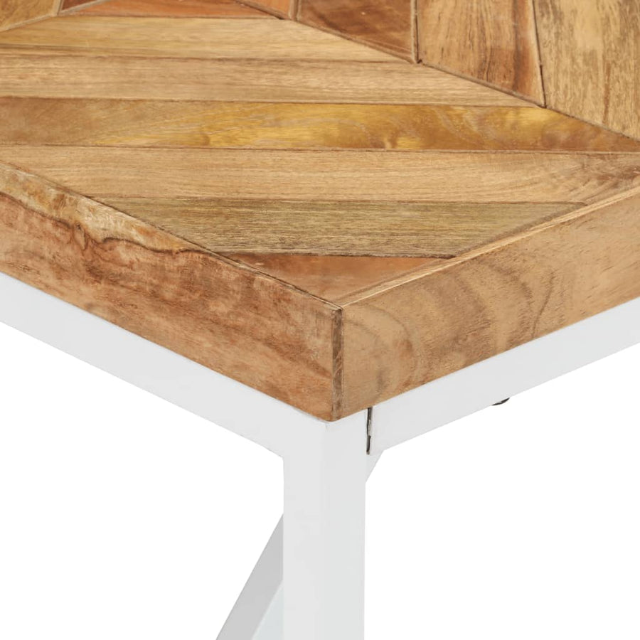 Eettafel 180x90x76 cm massief acaciahout en mangohout 180 x 90 x 76 cm Wit