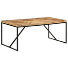 Eettafel 180x90x76 cm massief acacia mangohout staal