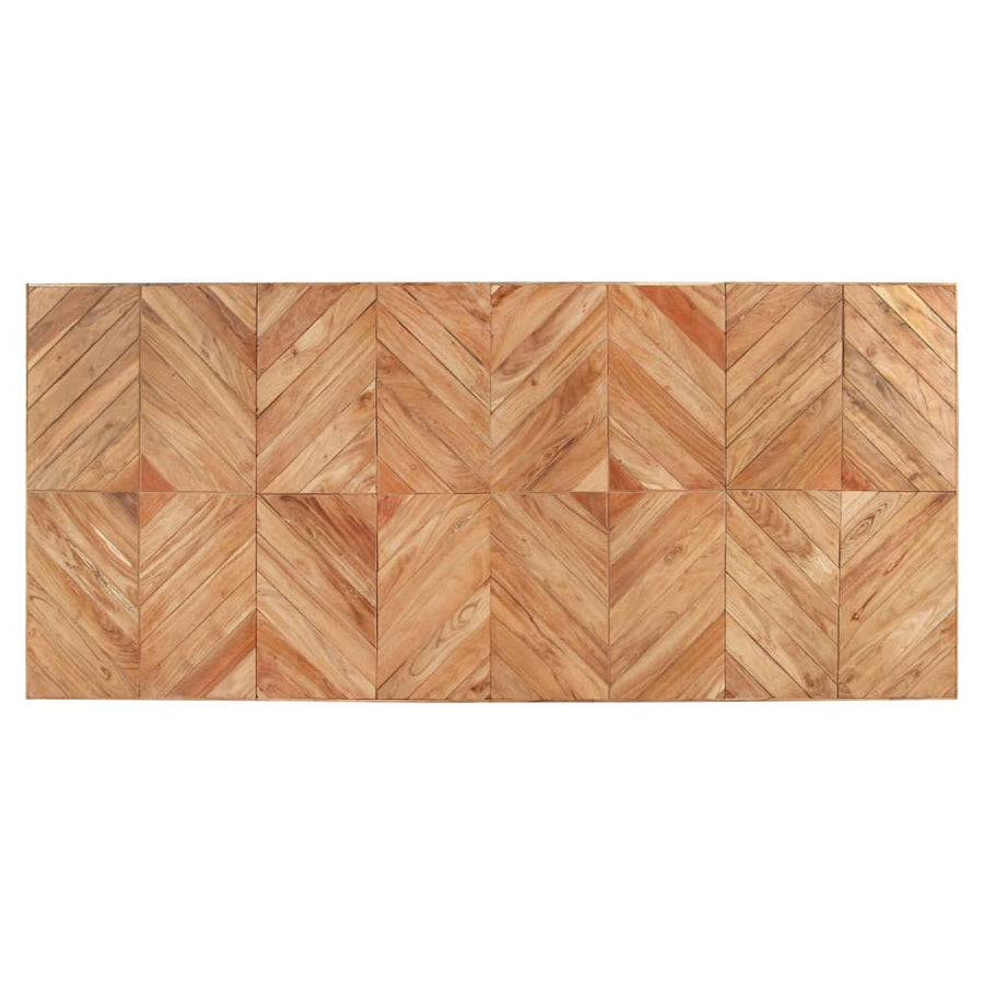 Eettafel 200X90X76 Cm Massief Acaciahout En Mangohout 200 x 90 x 76 cm Zwart