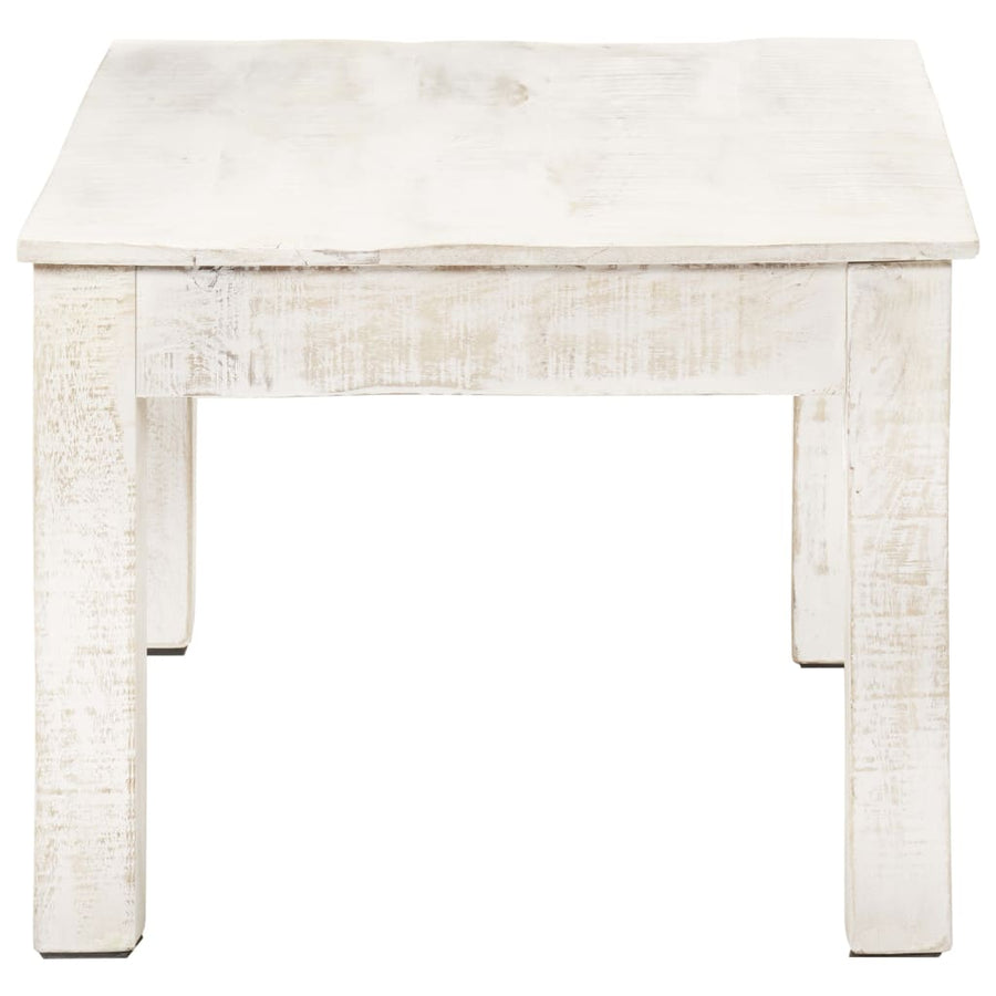 Salontafel 110X60X45 Cm Massief Mangohout Wit