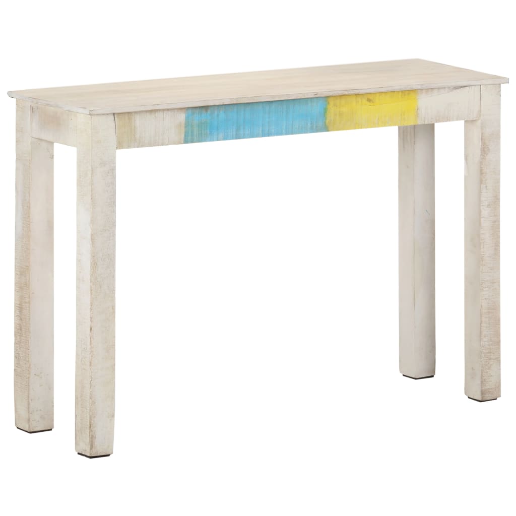 Wandtafel 115X35X77 Cm Ruw Mangohout Wit