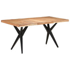 Dining table 160x80x76 cm solid acacia wood