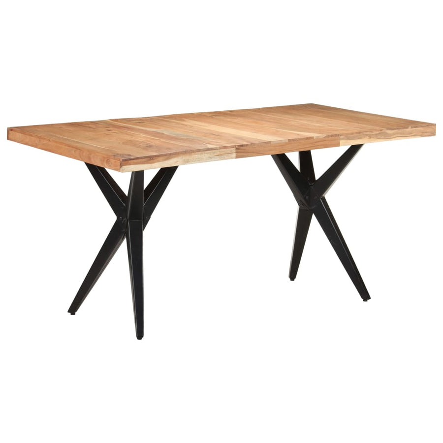 Eettafel 160 x 80 x 76 cm Massief acaciahout